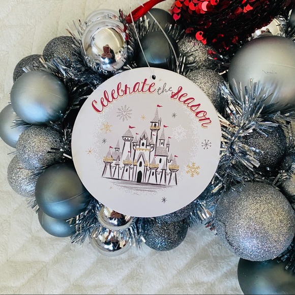 ❤️ Disney Holiday Wreath Minnie Mouse Icon Silver - Picture 5 of 6